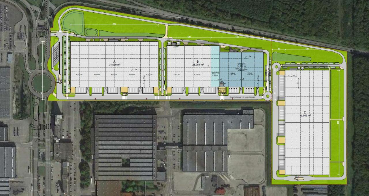 Entrepôt classe a Sausheim 95750m² Location entrepôt classe a Sausheim Haut-Rhin OLLOG2423332 3
